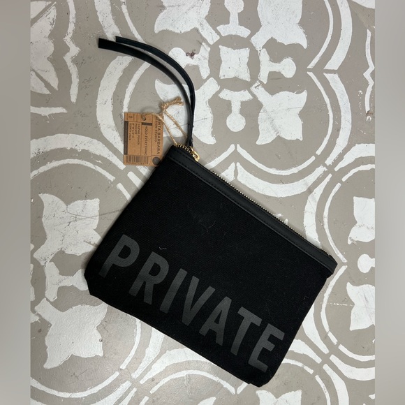 NWT “ Private “ Canvas Pouch - Picture 1 of 5